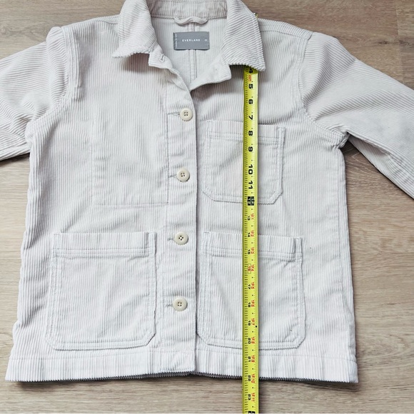 Everlane Corduroy Chore Jacket XS Stone Beige Classic Button Front Patch Pockets - Picture 8 of 10